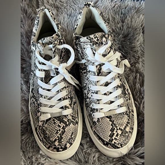 J Slides Shoes - WOMEN'S J/SLIDES NYC HI-TOP, SIDE ZIP, SNAKE PRINT, SZ 10